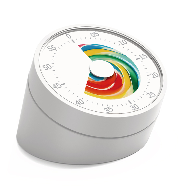 Kids Desk Timer 60-Minute Mechanical Visual Timer with LED Digital Display Durable Plastic Eco-Friendly Time Management Tool