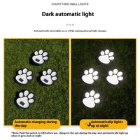 Solaire LED Chien Griffe Lampadaire Étanche Moderne Blanc Chaud ROHS Certifié Étanche à la Pluie pour Extérieur Cour Jardin Décoratif Pelouse