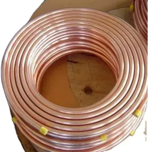 Custom Size Copper Pipe 15Mm Tube 3/8" Insulated Copper Coil Pipes For Air Conditioners