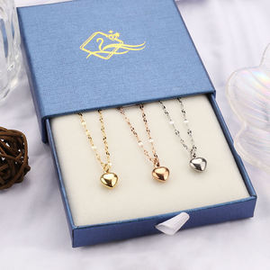 Collar de moda con colgante de corazón y hoja, cadena corta para mujer, regalo para América, collares con figuras para fiesta, colgante de cruz para boda, Europa - Product Image 2