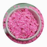 Tranches d'argile de fleur d'hibiscus rose en gros pour le remplissage de bricolage en argile polymère
