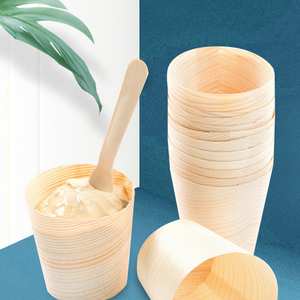 ESTICK Wooden <strong>Cup</strong> <strong>for</strong> Coffee Logo Tea Beer Natural Disposable Biodegradable Party 7 <strong>Working</strong> Days Top <strong>Cup</strong> Type Natural Color 100 - Product Image 3