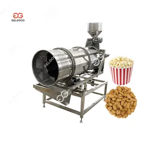 Commercial Manufacturer Puffed Food Popcorn Frying And Flavoring Production Line Coated Peanut Nut Seasoning Mixer Machine