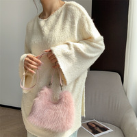 Nouveau sac fourre-tout en fausse fourrure de renard pour l'automne-hiver, avec doublure en coton, à porter à la main ou sous le bras