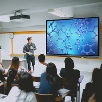 Tableau blanc interactif intelligent 4K de 86 pouces, panneaux plats pour l'enseignement intelligent, moniteurs LCD 40 points pour l'éducation scolaire et les entreprises