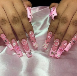 <span class=keywords><strong>Uñas</strong></span> hechas a mano <span class=keywords><strong>de</strong></span> alta calidad gran oferta estilo 3D flor tallada reutilizable Prensa en <span class=keywords><strong>uñas</strong></span> al por mayor - Product Image 4