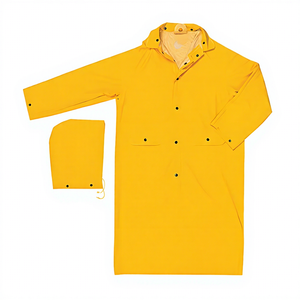 Imperméable unisexe en polyester avec capuche, bleu, jaune, marine, vert, pour le travail en extérieur - Product Image 2