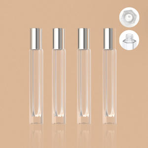 Флаконы-роллеры из стекла 10 мл, шестиугольные, круглые, черные, белые, прозрачные, для эфирных масел и духов, с роликовым колпачком из нержавеющей стали - Product Image 6