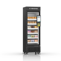 Distributeur automatique de collations réfrigérées intelligent pour 270 canettes, avec lecteur de cartes Nayax et système de paiement sans espèces