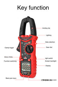 Habotest HT206A Multimeter Digital, <span class=keywords><strong>Tester</strong></span> Ampere listrik Anggaran terbaik, Multimeter Digital penjepit meter True RMS - Product Image 5