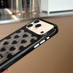 Coque de téléphone anti-chute avec motif cœur miroir mignon et arrondi, compatible avec iPhone 17/16/15/14 Pro Max 15Plus - Product Image 5