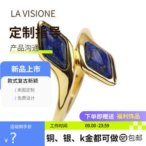 Voir le lien pour la bague personnalisée pour femme en argent 925 avec cristaux de strass et pierres précieuses, artisanat italien, style vintage, électroplaquée, tendance - Product Image 3