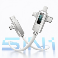 Câble de charge 6 en 1, charge rapide 65W, câble de charge multi-USB, cordon de charge multiple pour iPhone/Android/tablettes