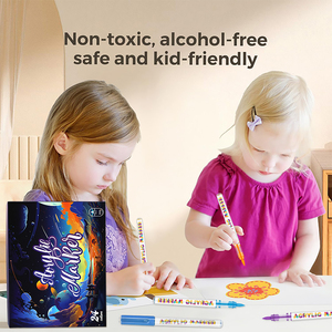 Pennarelli acrilici a punta morbida con liquido dritto opachi, per studenti pittura artistica graffiti pennarelli acrilici - Product Image 3