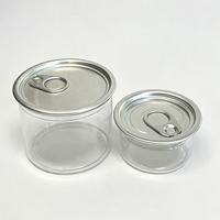Boîte en plastique PET personnalisée pour jus, pot en PET avec couvercle facile à ouvrir en aluminium, 330 ml, 350 ml, 500 ml, boîtes en plastique PET transparentes