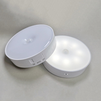 Coller sous l'armoire LED rondelle lumière 300mAh alimenté par batterie sans fil escalier placard Led veilleuse
