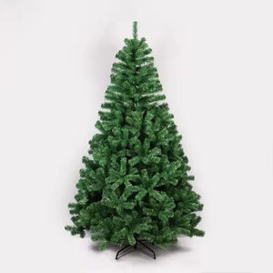 Sapin de Noël artificiel écologique vert 1,8 mètre en PVC avec 500 à 1000 lumières LED multicolores, lumière chaude, pour usage extérieur - Product Image 1