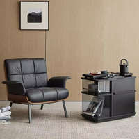 Table basse MAXKY moderne de luxe en bois massif avec chariot de rangement, taille personnalisable, noir/blanc, meuble de salon mobile