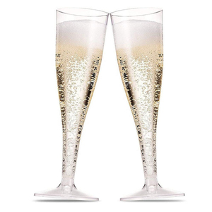 Durable Modern Disposable Champagne Glasses Flutes Elegant <b>Plastic</b> <b>Cups</b> for Parties Weddings Toasting - Product Image 6