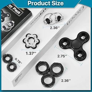 TOYSRUNNER Quiet Plastic Fidget Toys for Adults Sensory <b>Rings</b> <b>Spinner</b> Desk Gadget Stress Relief Anxiety Focus Classroom Office - Product Image 2