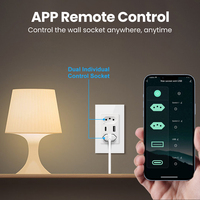 Prise de courant intelligente Tuya 100-240v Avatto brésil Wifi prise murale intelligente Type C fonctionne avec l'application alexa Google Home