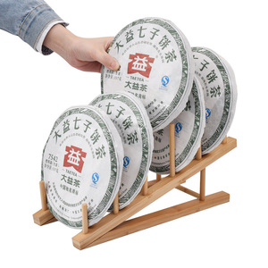 Estante de almacenamiento para pasteles de té Pu'er con soporte de forma redonda para exhibir y guardar té, origen Fujian - Product Image 2
