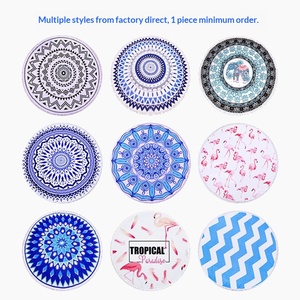 Toalla <span class=keywords><strong>de</strong></span> <span class=keywords><strong>Playa</strong></span> Redonda Multifuncional Personalizada <span class=keywords><strong>de</strong></span> <span class=keywords><strong>Verano</strong></span>, Ultrafina, con Estampado Tropical, Borlas, Flamenco, Microfibra <span class=keywords><strong>de</strong></span> Secado Rápido para Adultos - Product Image 3