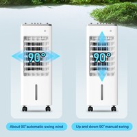 Refroidisseur d'air portable sur pied alimenté par courant alternatif avec deux réservoirs d'eau et télécommande, climatiseur pour la maison et le bureau