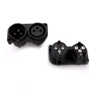 موصل XLR بزاوية قائمة CT3-21W*<span class=keywords><strong>2</strong></span>، توصيل مزدوج، <span class=keywords><strong>3</strong></span> دبابيس، ذكر وأنثى، تركيب على لوحة PCB، 50 فولت تيار مستمر 0.<span class=keywords><strong>3</strong></span> أمبير، عمر طويل 3000 دورة - Product Image 1