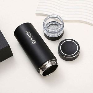 Modern Art Stainless Steel Silk Screen Printed <b>Tea</b>-Water Separation <b>Thermos</b> Cup Notebook Business Set Custom Logo Gift Box - Product Image 2