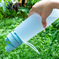 Bouteilles en silicone pliables Bouteille d'eau de voyage sans BPA peut enrouler des bouteilles d'eau pliables de sport en plein air