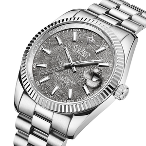 Montre à quartz analogique multifonctionnelle pour homme, luxe, 40 mm, acier inoxydable argenté, vert, luminescente, répétiteur creux, hip hop - Product Image 4