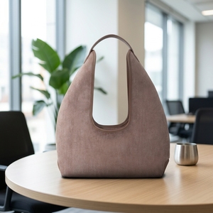 Borsa Hobo Vintage in Finta Pelle Scamosciata, Grande Capacità, Stile Minimalista, da Portare Sotto il Braccio o a Spalla per Donne - Product Image 4