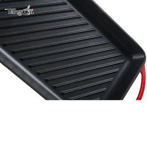 Plaque de cuisson rectangulaire mini en <span class=keywords><strong>fonte</strong></span> émaillée pour cuisinière à induction, 4 mm d'épaisseur, à double anse - Product Image 4