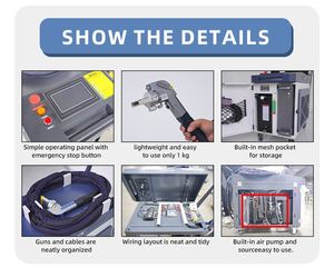 Machine de nettoyage au laser à fibre haute efficacité 3000W pour l'élimination de la rouille et le refroidissement par eau sur l'acier inoxydable et l'aluminium - Product Image 5