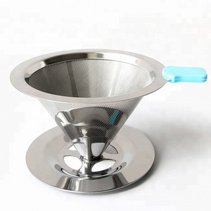 Muestra Gratuita en Stock: Soporte Moderno de Acero Inoxidable para Filtro de Café de 115mm de Diámetro, Ecológico, con Cono para 3 Tazas - Product Image 5