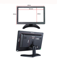 Mini monitor LCD de visión completa con interfaz VGA USB AV HDMI, monitor de alto brillo de 11,6 pulgadas para automóvil