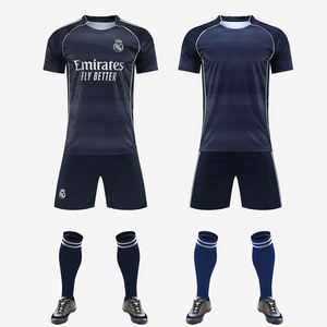 Maillots <span class=keywords><strong>de</strong></span> football et survêtements <span class=keywords><strong>de</strong></span> football personnalisés OEM en gros d'usine, hauts à manches courtes unisexe pour adultes, grandes tailles, techniques d'impression - Product Image 1