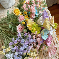 Crochet fait main fleur fil Crochet Calla fleur de lys tissé à la main Bouquet mariage décoration fleurs