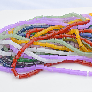 Glass Bamboo Shaped Loose Beads 6x12mm For Bracelet Making DIY Jewelry Crafting <b>Accessories</b> Scattered Beads - Product Image 1