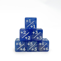 Dés de jeu à six faces en acrylique écologique, motif perle, bicolore, coins carrés, 16 mm +/- – Vente en gros