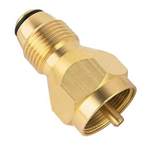 Cylindre en laiton à surface lisse 1Lb POL <span class=keywords><strong>Adaptateur</strong></span> de recharge de propane pour poêle à gaz - Product Image 6