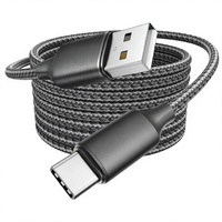 Câble de charge USB-A/USB-C tressé RAVIAD 3M à charge rapide 3.1A pour iPhone 17/16/15 Pro Max, iPad Pro, S25/S24/S23 Ultra
