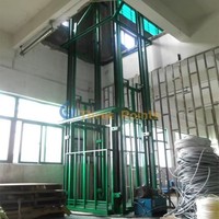 Monte-charge hydraulique à rail de guidage de 1 à 5 tonnes, hauteur de levage de 3 à 20 m, facile à assembler, pour entrepôt et levage de marchandises industrielles