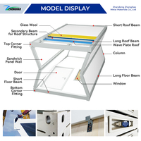 Conteneur de bureau préfabriqué modulaire pliable en acier à double étage pour chantier de construction, robuste et peu encombrant