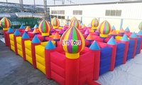 Teambuilding opblaasbaar doolhof obstakelbaan combo carnaval populair opblaasbaar doolhofspel obstakel avontuur parcours