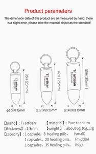 Mini pastillero portátil <span class=keywords><strong>de</strong></span> titanio, contenedor <span class=keywords><strong>de</strong></span> pastillas impermeable para acampar al aire libre y senderismo, práctico estuche <span class=keywords><strong>de</strong></span> almacenamiento <span class=keywords><strong>de</strong></span> pastillas - Product Image 4