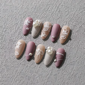 5D <span class=keywords><strong>blanc</strong></span> fleur et papillon Nail Art autocollants scintillant Nail Art autocollant avec perle auto-adhésif scintillant <span class=keywords><strong>blanc</strong></span> fleur décalcomanies - Product Image 4
