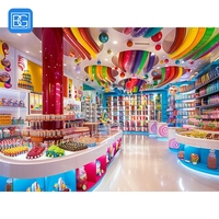 Vitrine en verre verrouillable pour magasin de détail commercial, service d'aménagement de magasin, présentoir à bonbons