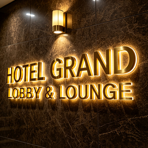 Letrero Luminoso Personalizado <span class=keywords><strong>de</strong></span> Acero Inoxidable y Acrílico 3D con Retroiluminación, Letrero Exterior Impermeable IP65 para Hotel o Restaurante - Product Image 1